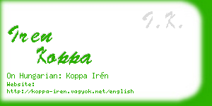 iren koppa business card